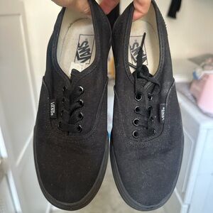 Vans kids 3 Black Canvas Sneakers